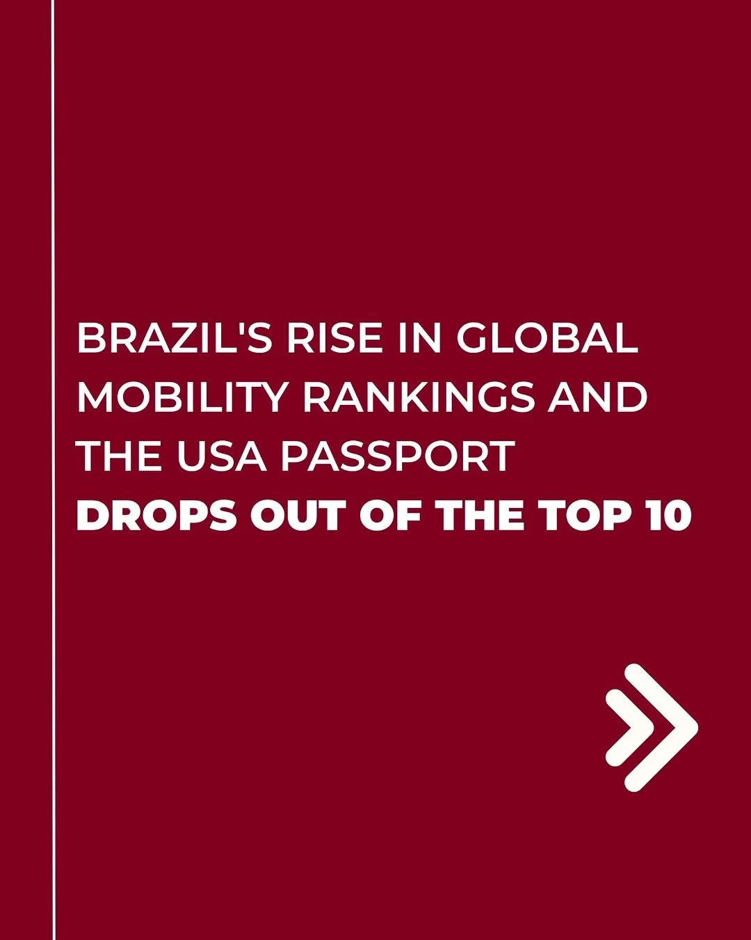 Brazil's Rise in Global Mobility Rankings and the USA Passport Drops Out of the Top 10 Brazil’s growing network of…