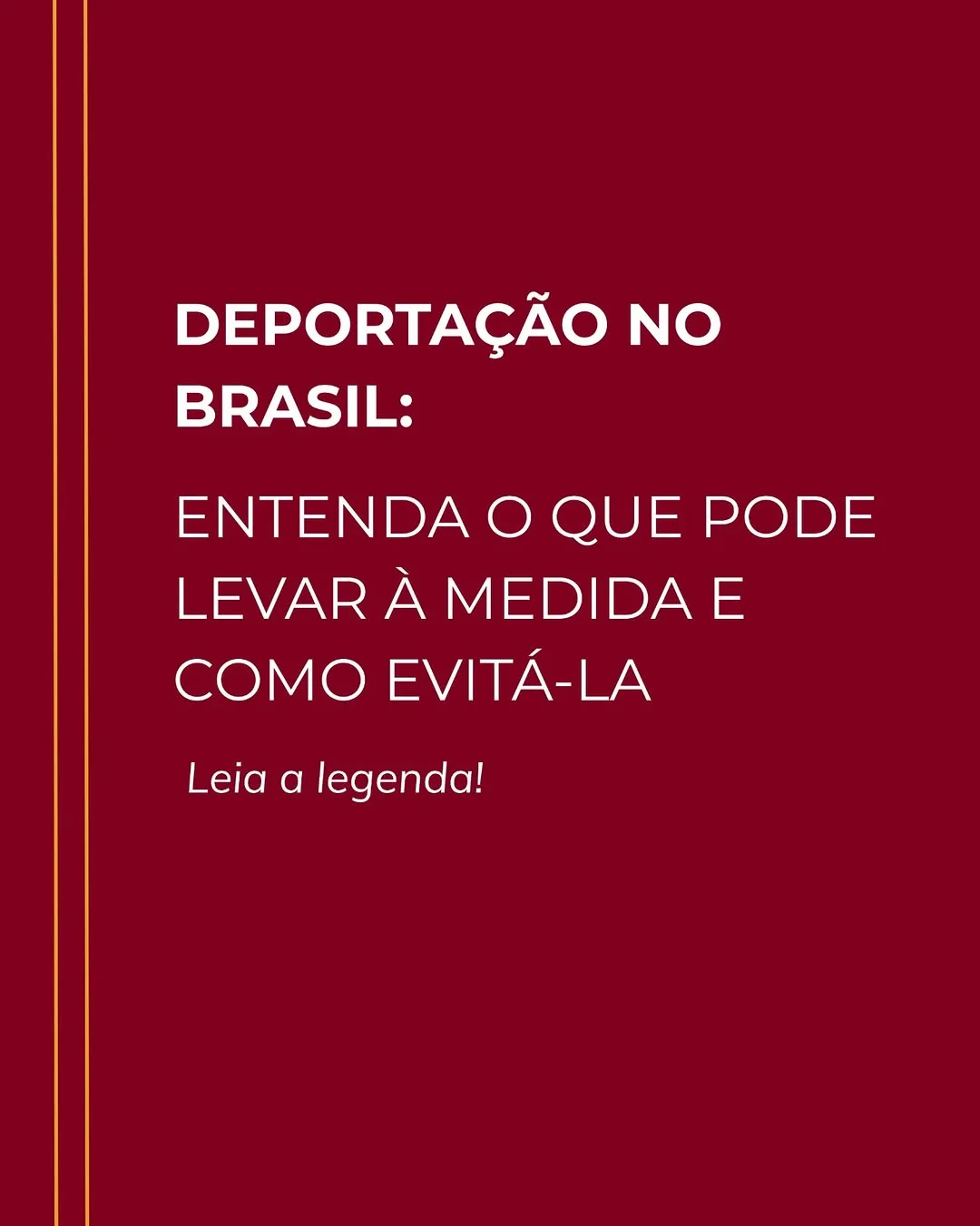 In Brazil, deportation is an administrative measure applied to people who are in an irregular migratory situation, such as…