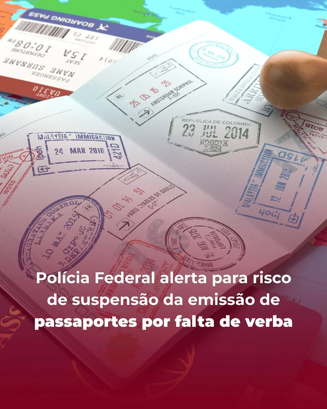 The Federal Police once again warned of a serious budgetary risk: according to a letter sent to the Ministry of Justice and the Ministry of Planning, the corporation needs an additional R$97.5 million to keep the passport issuing service active.