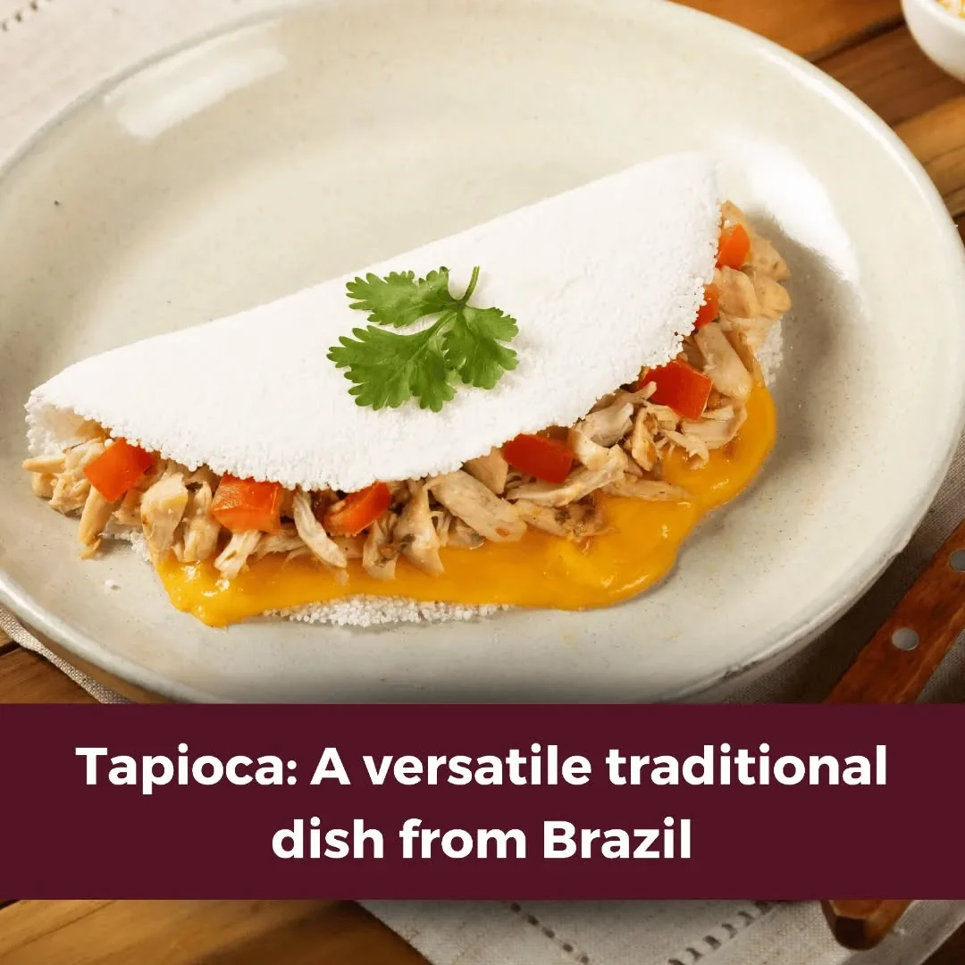 Tapioca is a typical Brazilian dish made from the starch extracted from cassava,…