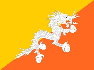 Flag of Bhutan for Brazil immigration guide