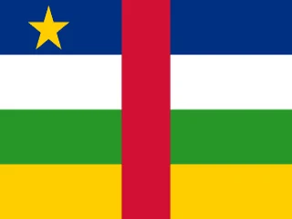Flag of Central African Republic for Brazil immigration guide
