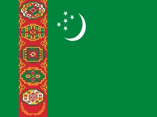 Flag of Turkmenistan for Brazil immigration guide