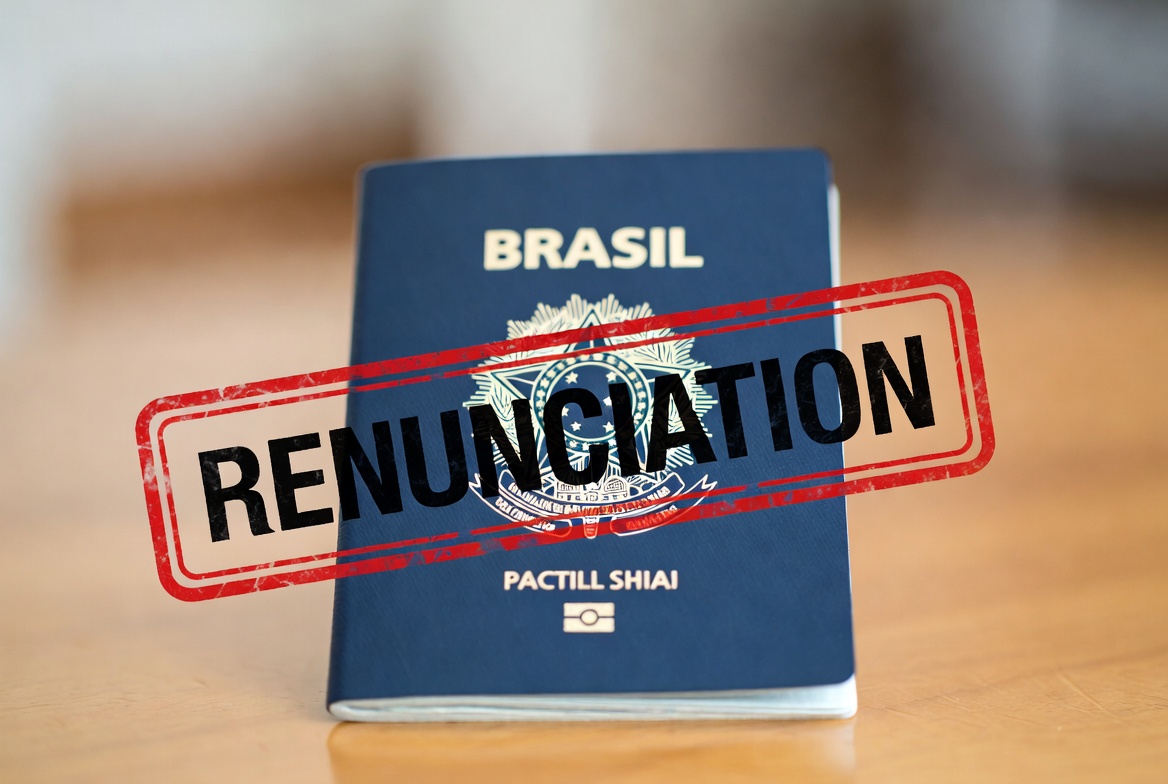 Citizenship renunciation image for relinquishing Brazilian nationality