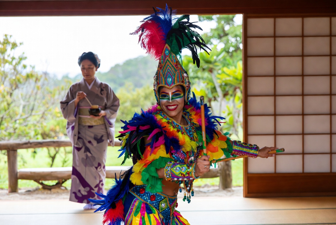 Cultural exchange residency visual for long-term programs in Brazil
