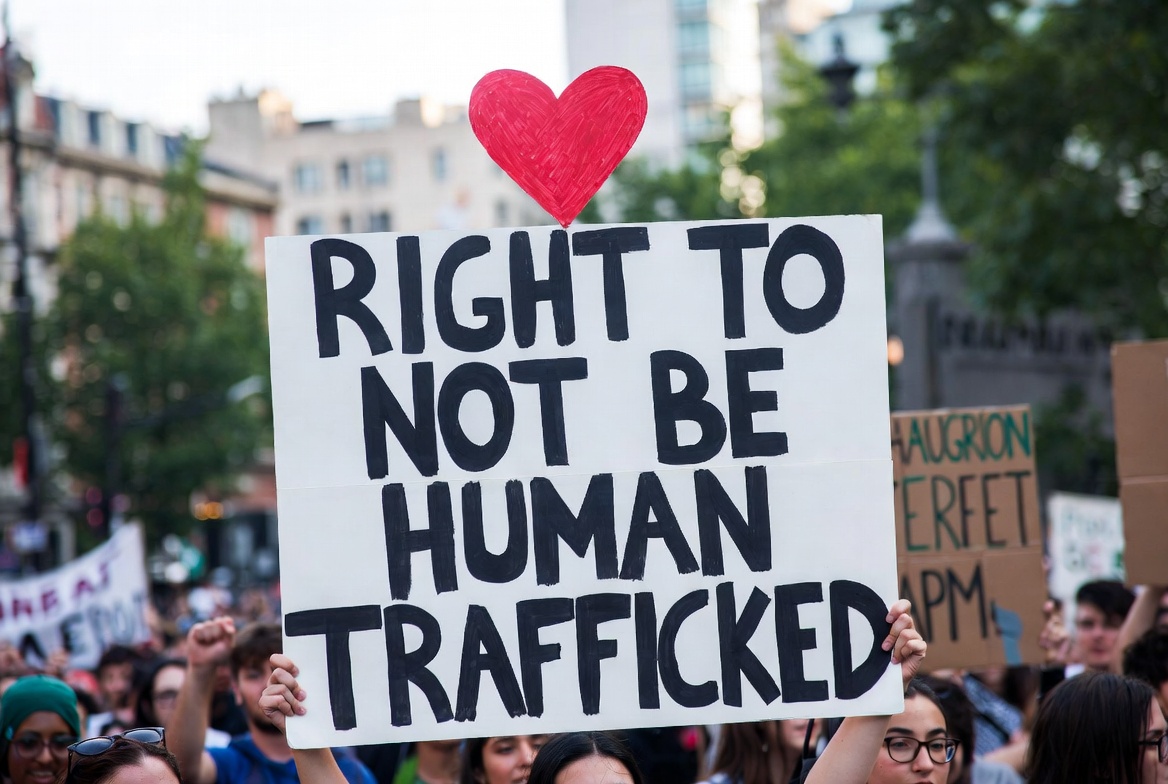 Strong stand against trafficking in Brazilian human rights law illustration
